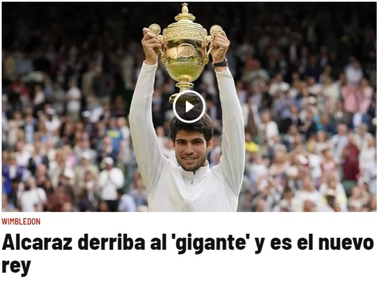 Tờ Marca khẳng định Alcaraz sẽ là "Nhà vua mới" của quần vợt và là người kế tục cho Nadal