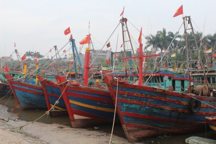 Các tàu trên địa bàn tỉnh Thái Bình về nơi tránh trú bão an toàn