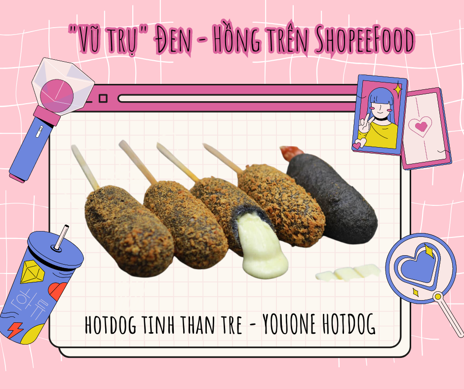 Mê hotdog kiểu Hàn mà chưa thử qua món đinh trong menu của YouOne thì quả thật là một thiếu sót.