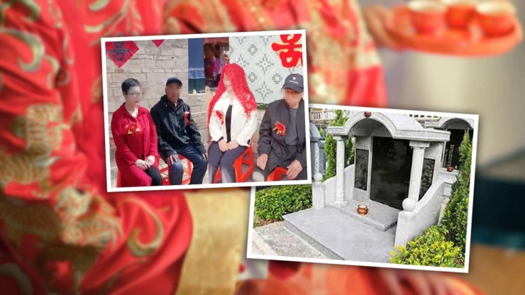 Lễ cưới diễn ra ngày 7/7 tại một ngôi làng ở phía bắc Trung Quốc. Ảnh: SCMP