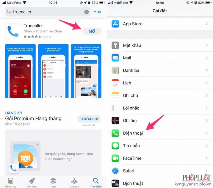 Cài đặt các ứng dụng chặn cuộc gọi rác và tin nhắn quảng cáo. Ảnh: MINH HOÀNG