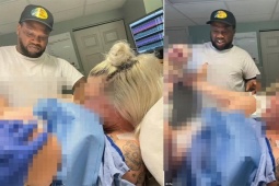 Phi thường - kỳ quặc - Biểu cảm khó đỡ của ông bố khi chứng kiến cảnh con chào đời gây sốt mạng xã hội