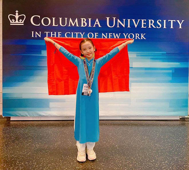 Cô bé 9 tuổi đạt thành tích cao trong kỳ thi Toán học quốc tế