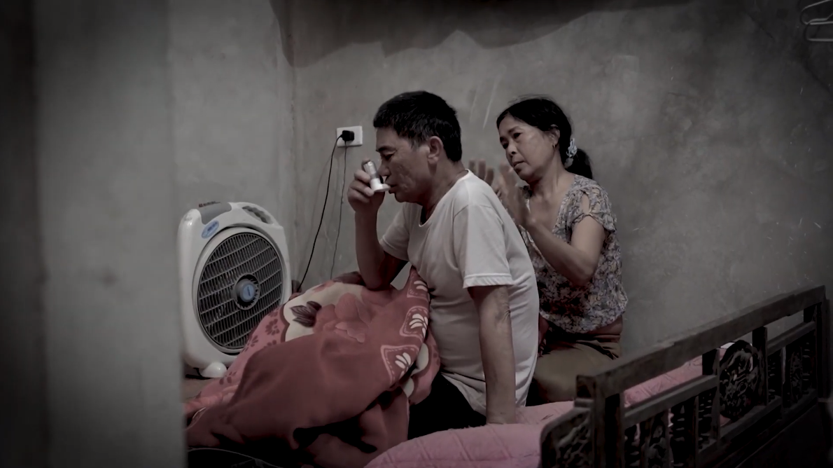 Ho, đờm, khó thở liên miên khiến sức khỏe bác Thiết suy kiệt