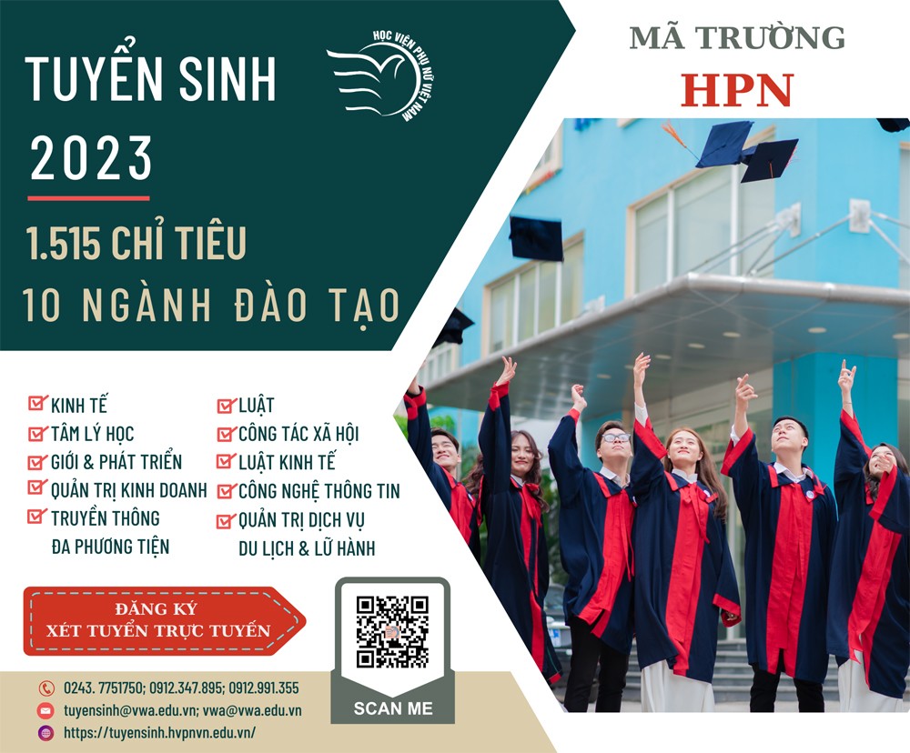 Học viện Phụ nữ Việt Nam xét tuyển 10 ngành đào tạo hút nhân lực - 1