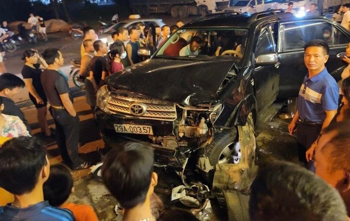 Hiện trường vụ tai nạn. Ảnh: Công an TP Hà Nội.