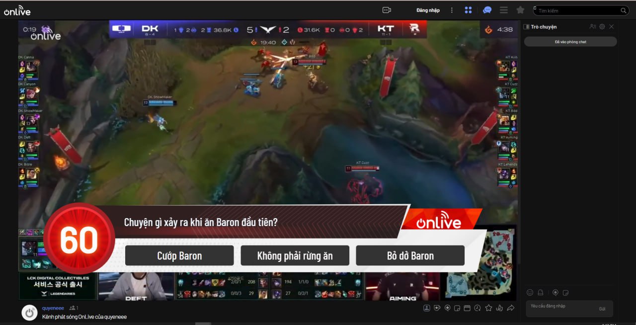 Tính năng interactive trên OnLive