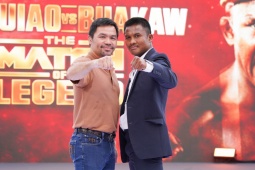 Boxing 591 tỷ đồng: "Thánh Muay" Buakaw vừa gặp đã "dằn mặt" Pacquiao