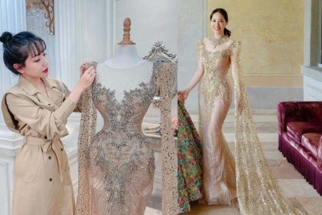 Hé lộ bất ngờ về trang phục cưới của vợ hoa hậu kém Chân Tử Đan 18 tuổi