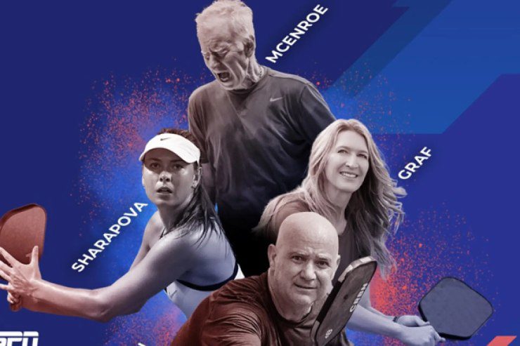 Sharapova cùng với các huyền thoại tennis khác thi tài tại Pickleball Slam
