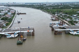 Cận cảnh cây cầu gần 800 tỷ đồng sắp hợp long qua sông Cần Thơ