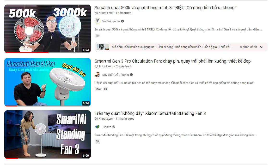 Các sản phẩm Smartmi được tin dùng bởi đông đảo người dùng và các reviewer uy tín (Nguồn: YouTube, TikTok)