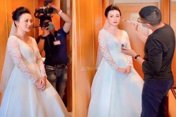Clip Phương Oanh mặc váy cưới gây xôn xao, đã sẵn sàng về chung nhà với Shark Bình?