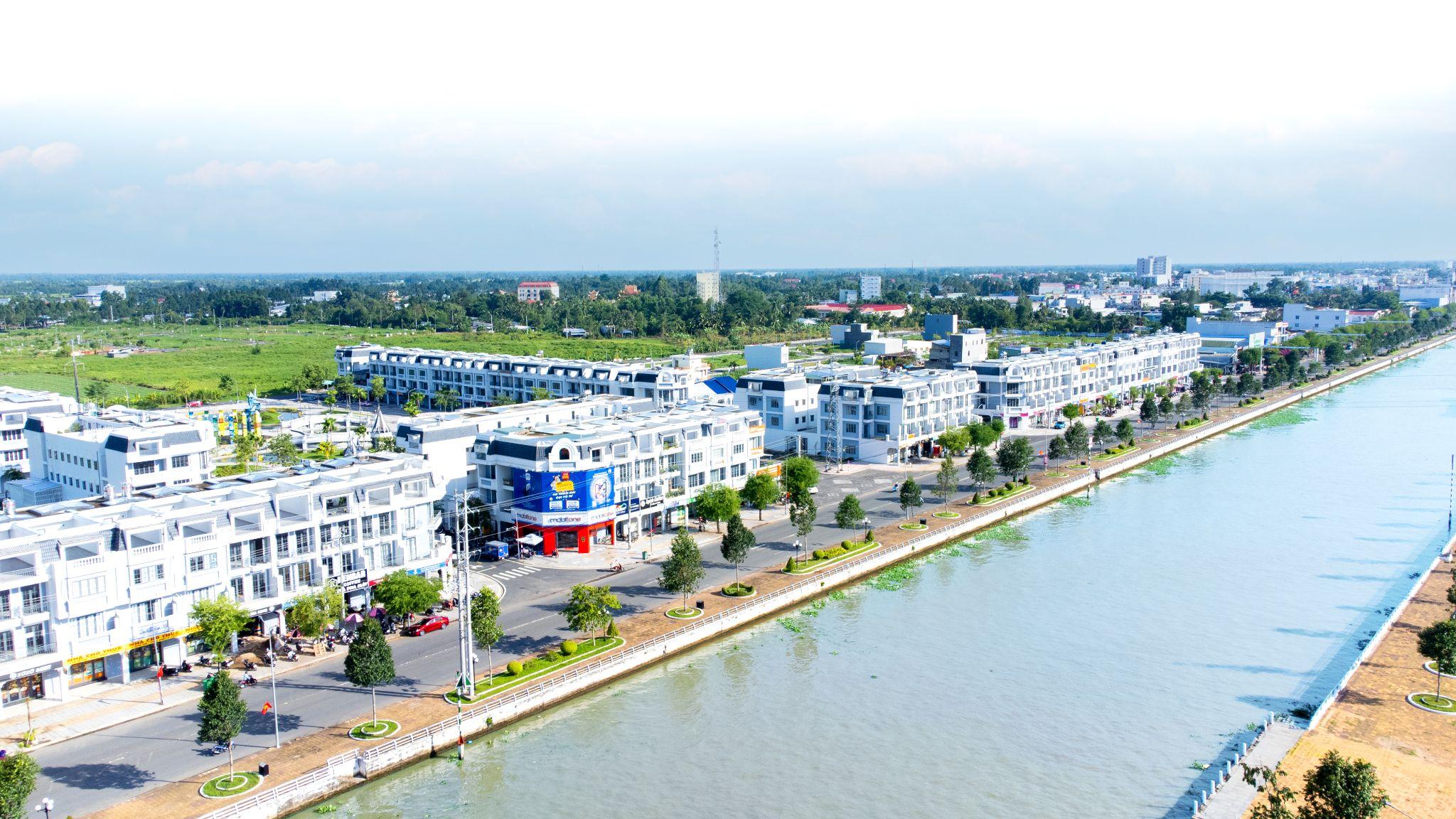 Dãy thương phố Cát Tường Western Pearl góp phần nâng tầm diện mạo đô thị tại TP. Vị Thanh (tỉnh Hậu Giang)