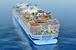 Icon of the Seas: Tàu du lịch lớn nhất thế giới như công viên nước cạnh khách sạn 5 sao