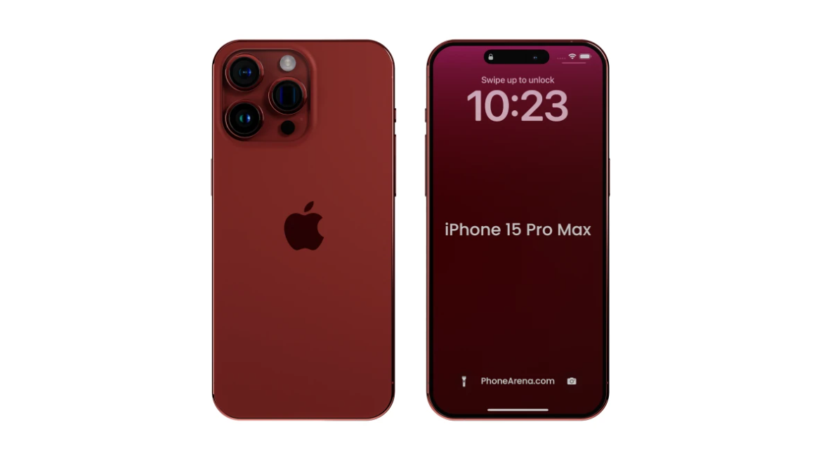 Ảnh concept&nbsp;iPhone 15 Pro Max màu đỏ.