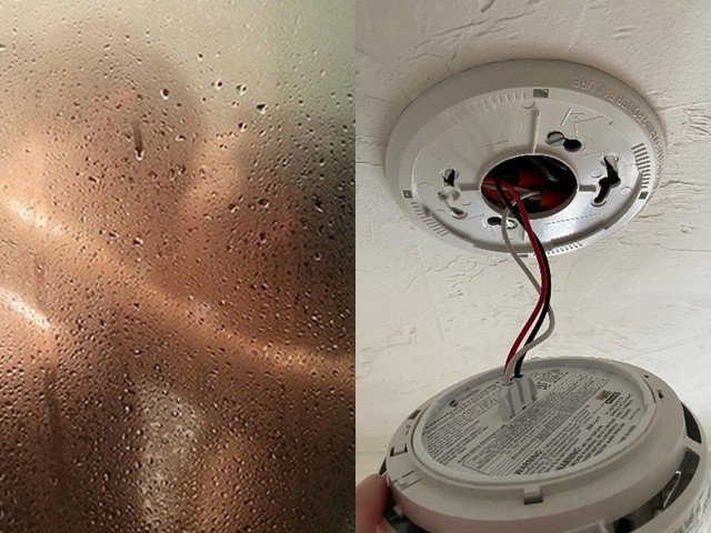 Bạn trẻ - Cuộc sống - Làm "chuyện ấy" trong phòng tắm của nhà nghỉ, cặp đôi phát hoảng khi kiểm tra máy báo khói trên trần nhà