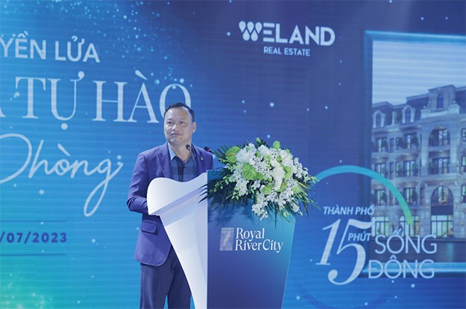 Ông Nguyễn Xuân Trường (Tổng giám đốc công ty cổ phần xây dựng BĐS Việt Phát) – đại diện đơn vị phát triển dự án đã có những chia sẻ tâm huyết