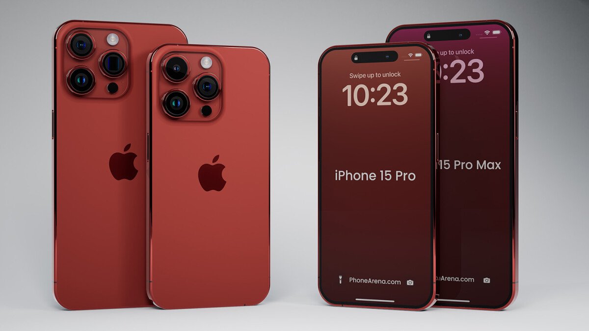 Ảnh concept iPhone 15 Pro/ iPhone 15 Pro Max màu đỏ.