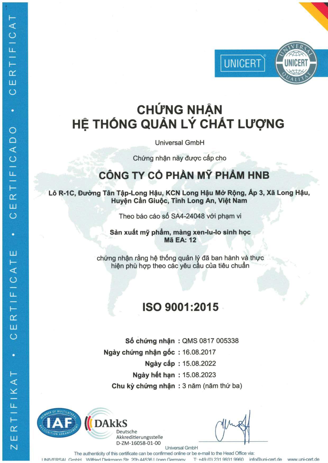Chứng nhận GMP và chứng nhận ISO