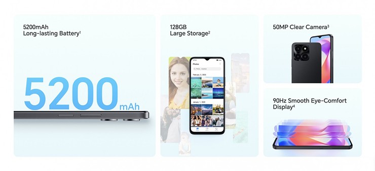 Các thông số kỹ thuật chính của Honor X6a.