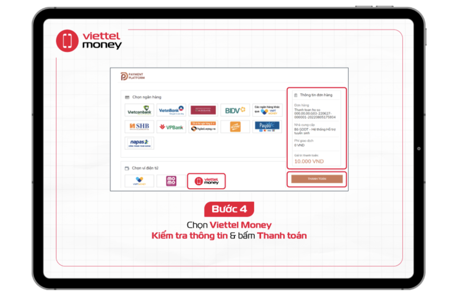 Hoàn đến 50% lệ phí xét tuyển đại học khi thanh toán qua Viettel Money - 4