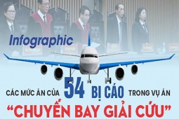 Tin tức trong ngày - Infographic: Mức án 54 bị cáo "chuyến bay giải cứu" khác với đề nghị của VKSND thế nào?