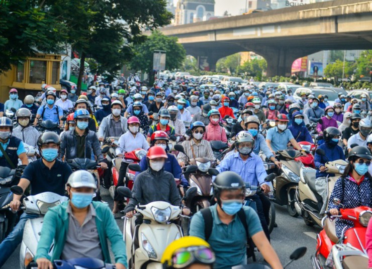 Khoảng hơn 72 triệu xe máy tại Việt Nam.&nbsp;