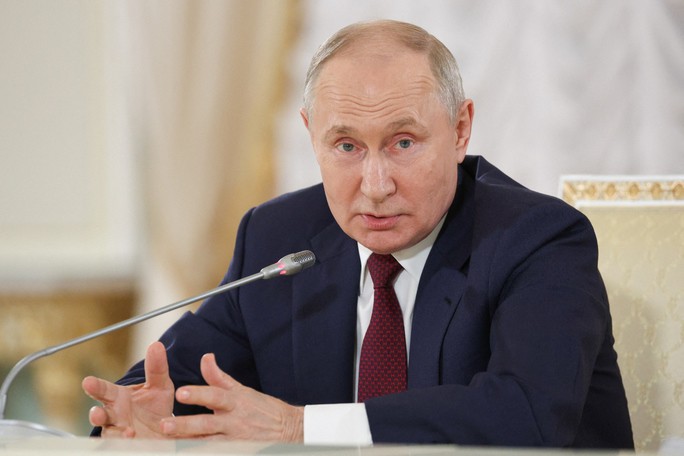 Tổng thống Nga Vladimir Putin tại họp báo ngày 29-7 sau thượng đỉnh Nga – châu Phi. Ảnh: Reuters