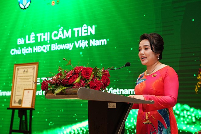 Bà Lê Thị Cẩm Tiên – Chủ tịch HĐQT Bioway Việt Nam