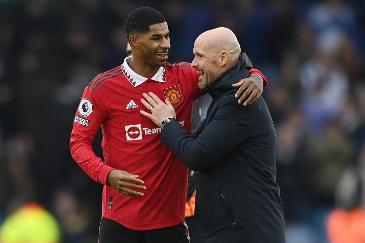 Rashford hồi sinh mạnh mẽ mùa trước dưới bàn tay của HLV Ten Hag
