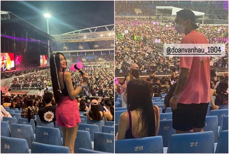 Mới đây, Đoàn Văn Hậu và bạn gái Doãn Hải My chia sẻ khoảnh khắc đi xem show của BLACKPINK tại sân vận động Mỹ Đình thu hút sự chú ý của người hâm mộ. Cả hai diện trang phục đen - hồng đúng màu chủ đạo của nhóm nhạc toàn cầu.

