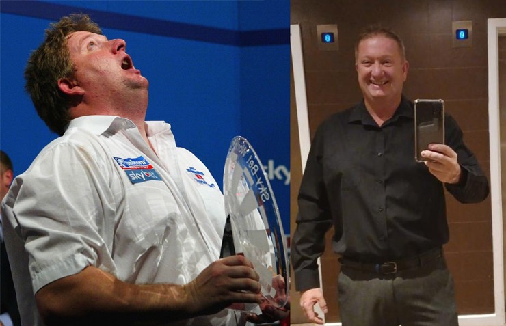 9. Colin Lloyd (phi tiêu). Huyền thoại phi tiêu "Jaws" đã thuê một huấn luyện viên cá nhân sau khi giải nghệ và bắt tay vào chiến dịch giảm tới 44 kg cơ thể