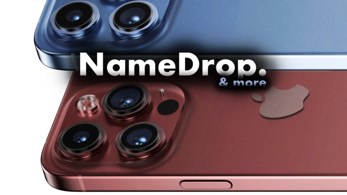 Ảnh concept iPhone 15 Pro màu đỏ và xanh dương.
