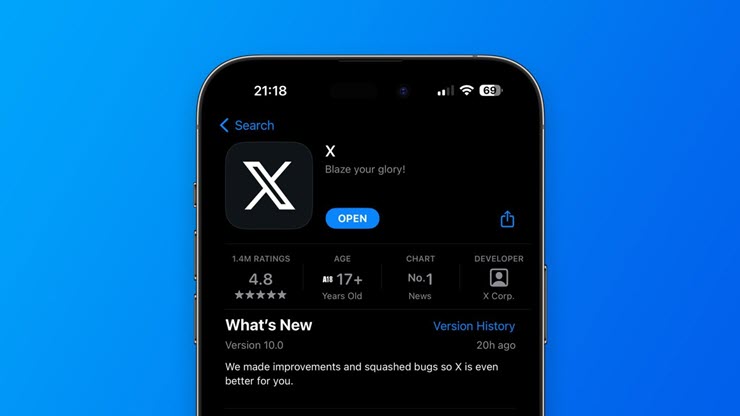 Ứng dụng Twitter trên iOS đã chính thức đổi tên thành X.