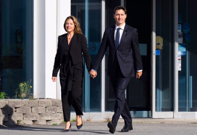 Thủ tướng Canada Justin Trudeau và Phu nhân Sophie Grégoire Trudeau. (Ảnh: Reuters)