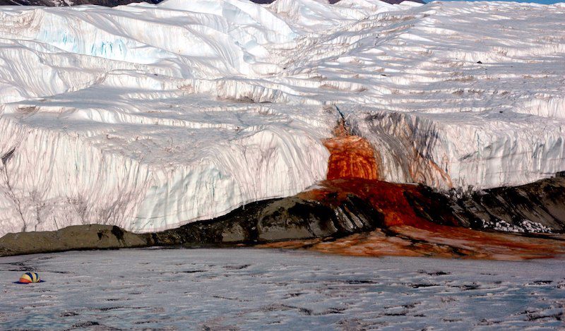 Bí ẩn dòng nước có màu đỏ rực như máu ở Nam Cực - 1