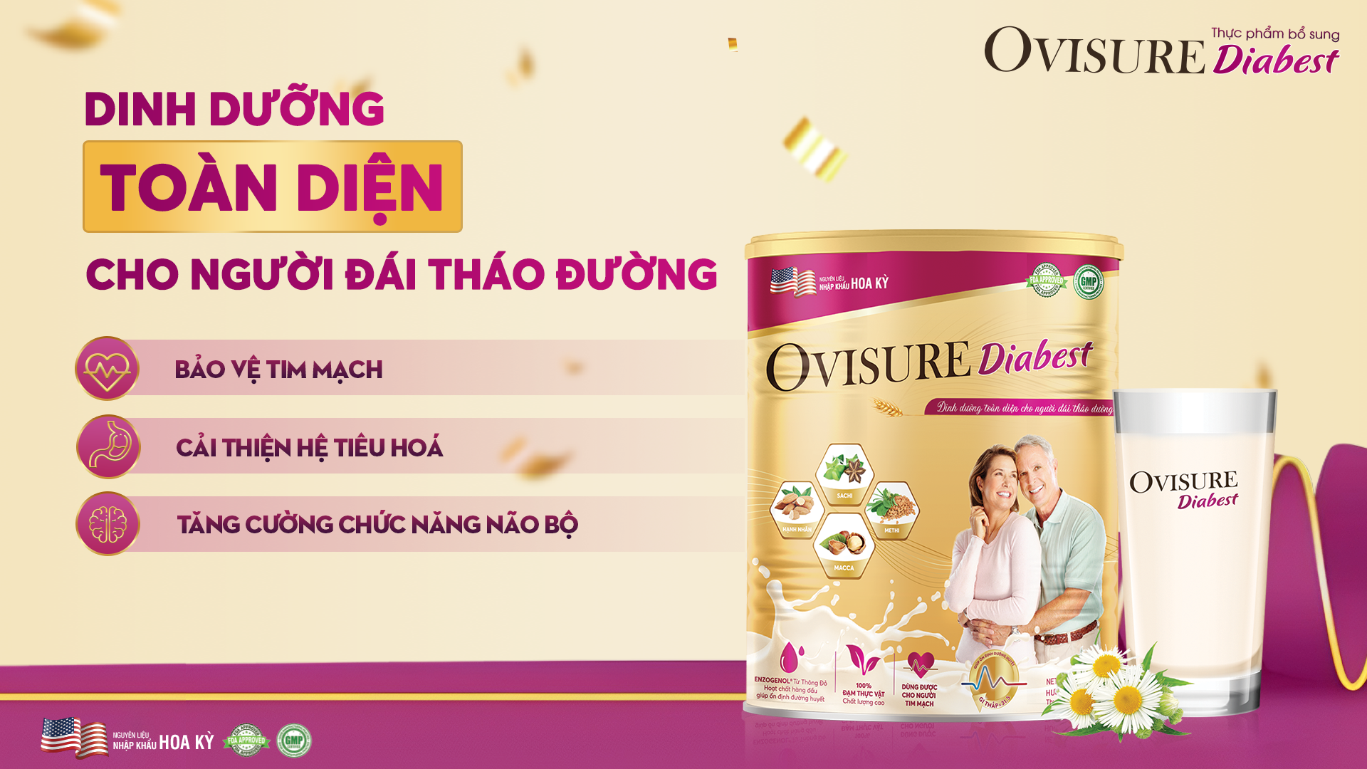 Thực phẩm bổ sung Ovisure Diabest - Công thức dinh dưỡng cho người bệnh tiểu đường - 3