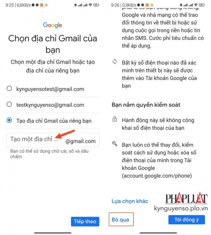 Bỏ qua việc thêm số điện thoại. Ảnh: MINH HOÀNG