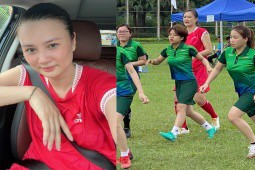 Người đẹp bóng chuyền Kim Huệ bị “chăm sóc” đặc biệt, vào tứ kết giải bóng đá