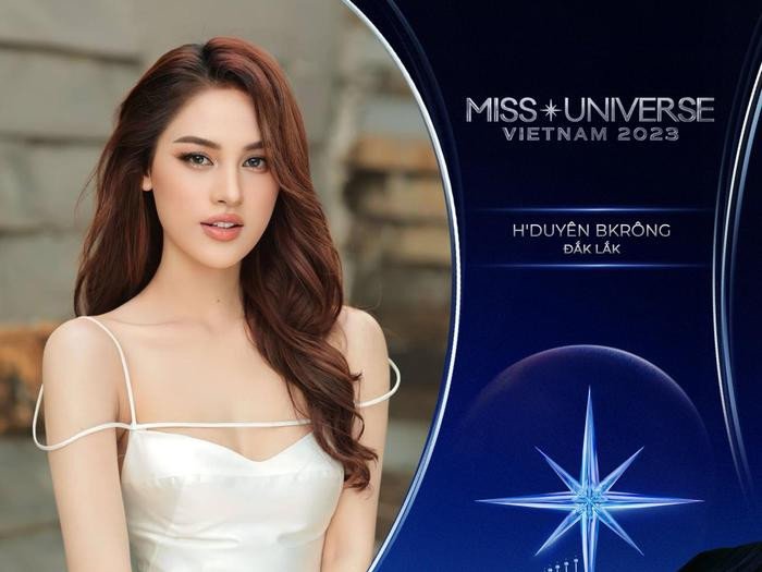 Nhan sắc xinh đẹp của H'Duyên Bkrông "gây sốt" trên trang chủ Miss Universe Vietnam 2023.