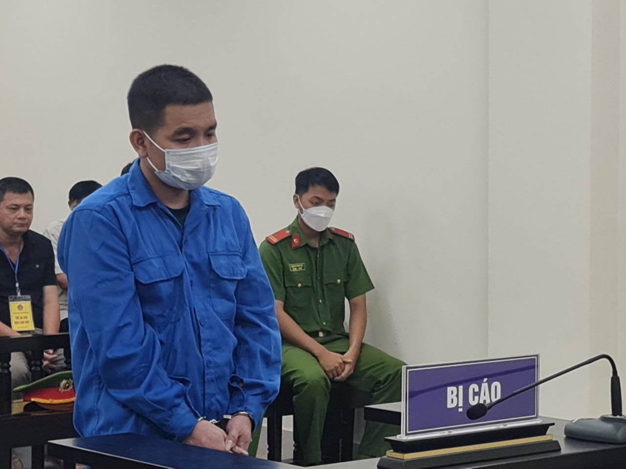 Bị cáo Hùng tại phiên toà