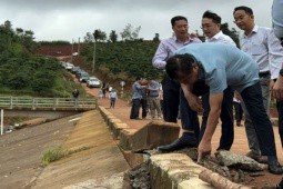 Nhiều giải pháp khẩn ứng phó với sạt đường, nứt đập ở Đắk Nông