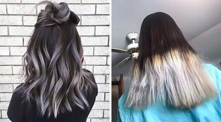 Mái tóc đã bị thợ làm hỏng hoàn toàn, tội nghiệp.
