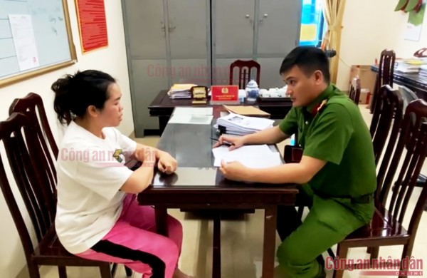 Hoàng Thị Hợp tại Cơ quan Công an