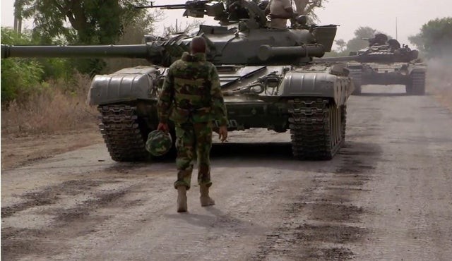 Xe tăng T-72 của quân đội Nigeria, quốc gia có ảnh hưởng nhất trong khối Tây Phi.