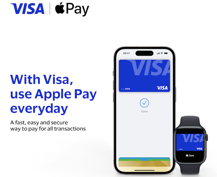 Thẻ Visa đã có thể tích hợp vào Apple Pay.