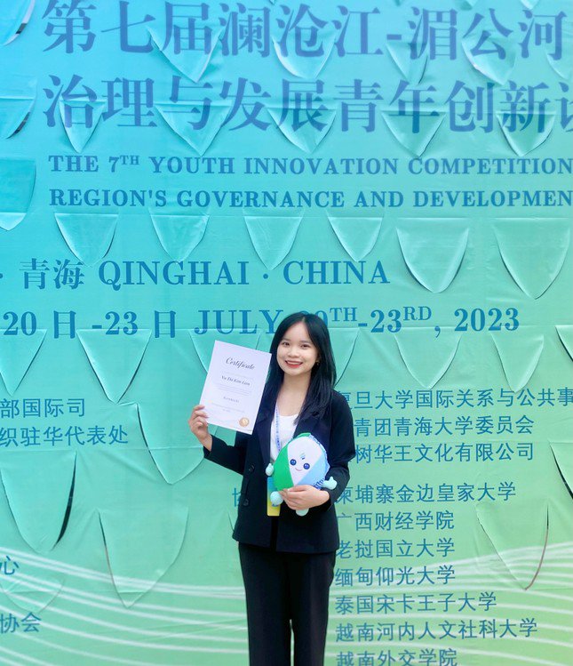 Kim Liên tự hào là 1 trong 12 đại diện Việt Nam tham gia Vòng Chung kết YICMG 2023 tại Thanh Hải, Trung Quốc.