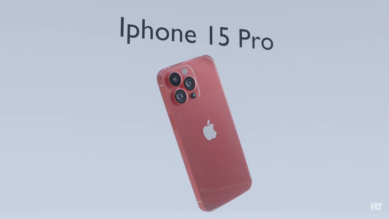 Concept iPhone 15 Pro màu đỏ.