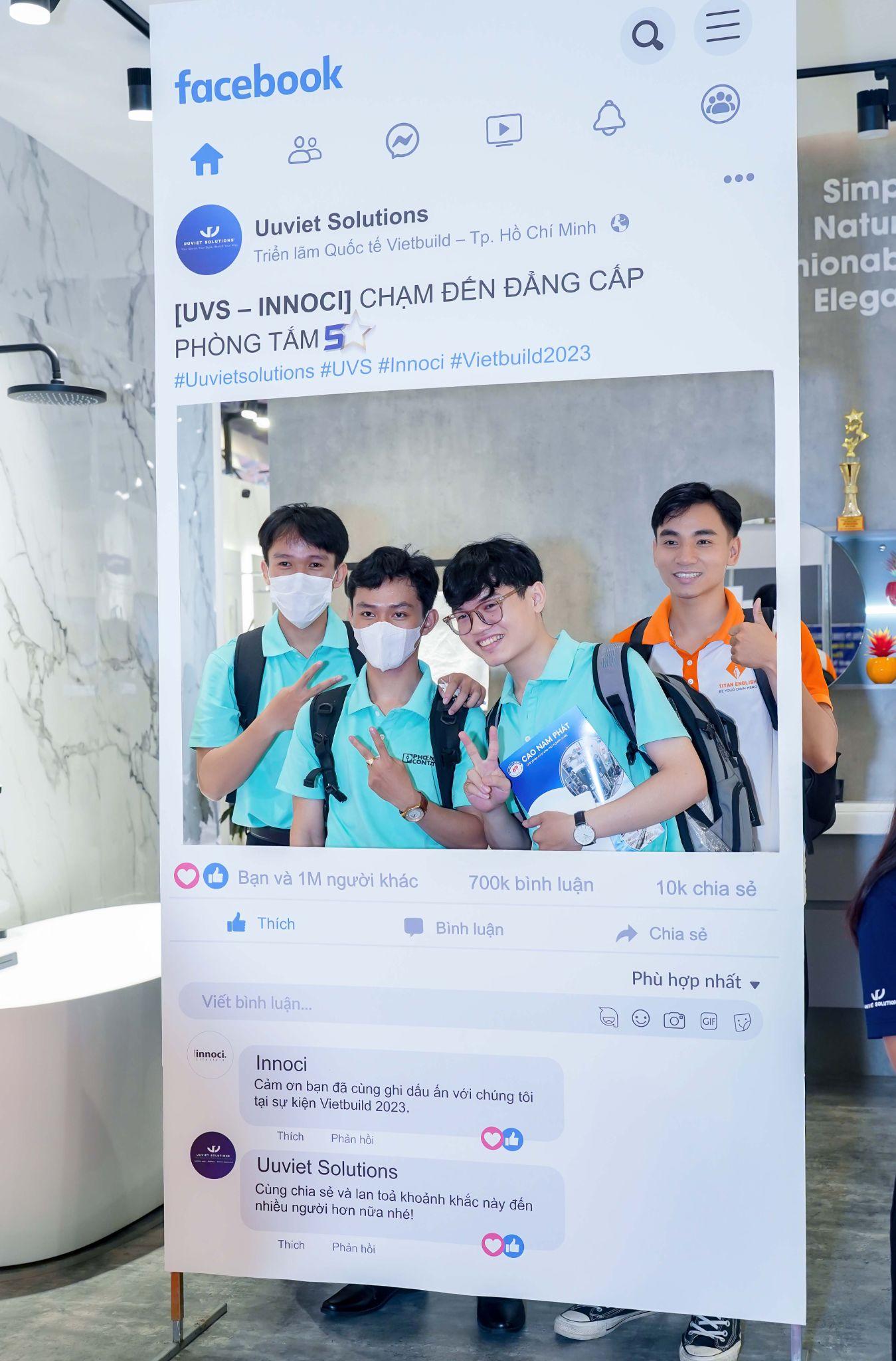 Khu vực check-in độc đáo tại gian hàng thu hút nhiều quan khách tới tham gia